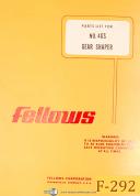 Fellows-Fellows No. 4GS, Gear Shaper, Parts List Manual Year (1962)-4GS-01